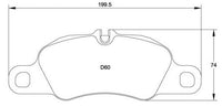 Thumbnail for Race Technologies RE10 Brake Pad - 2403.17 Dimensions