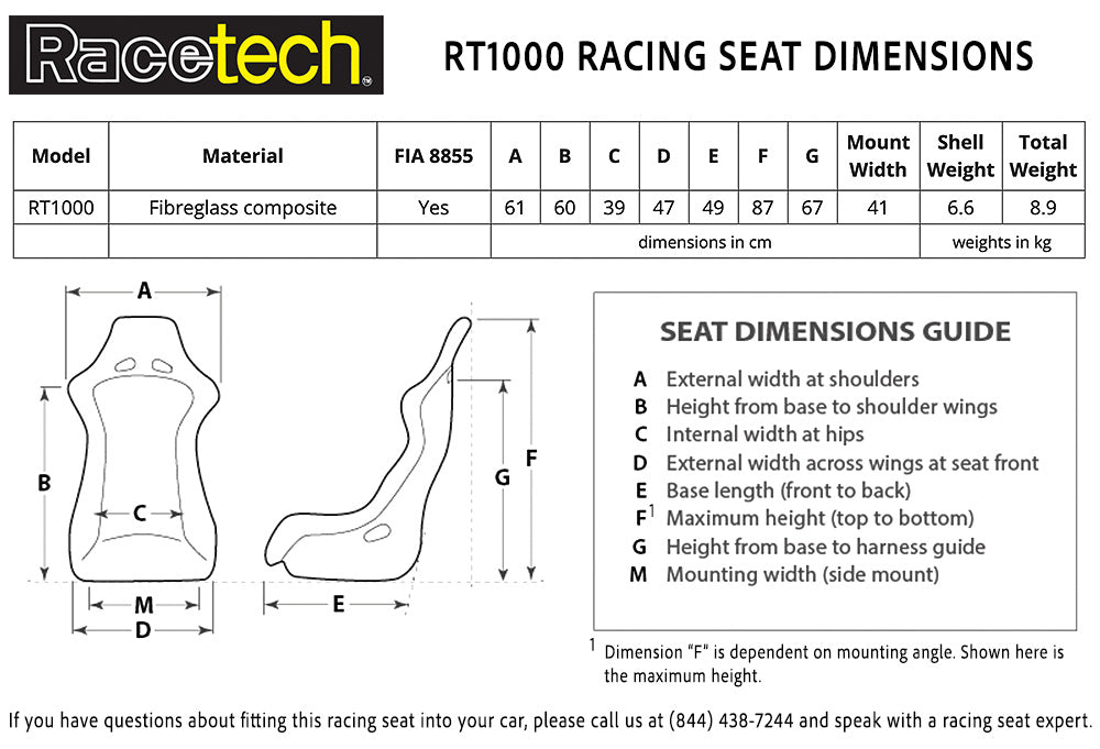 Racetech RT1000 Racing Seat