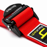 Thumbnail for Racetech Porsche harness lightweight alloy adjuster close-up with red webbing.