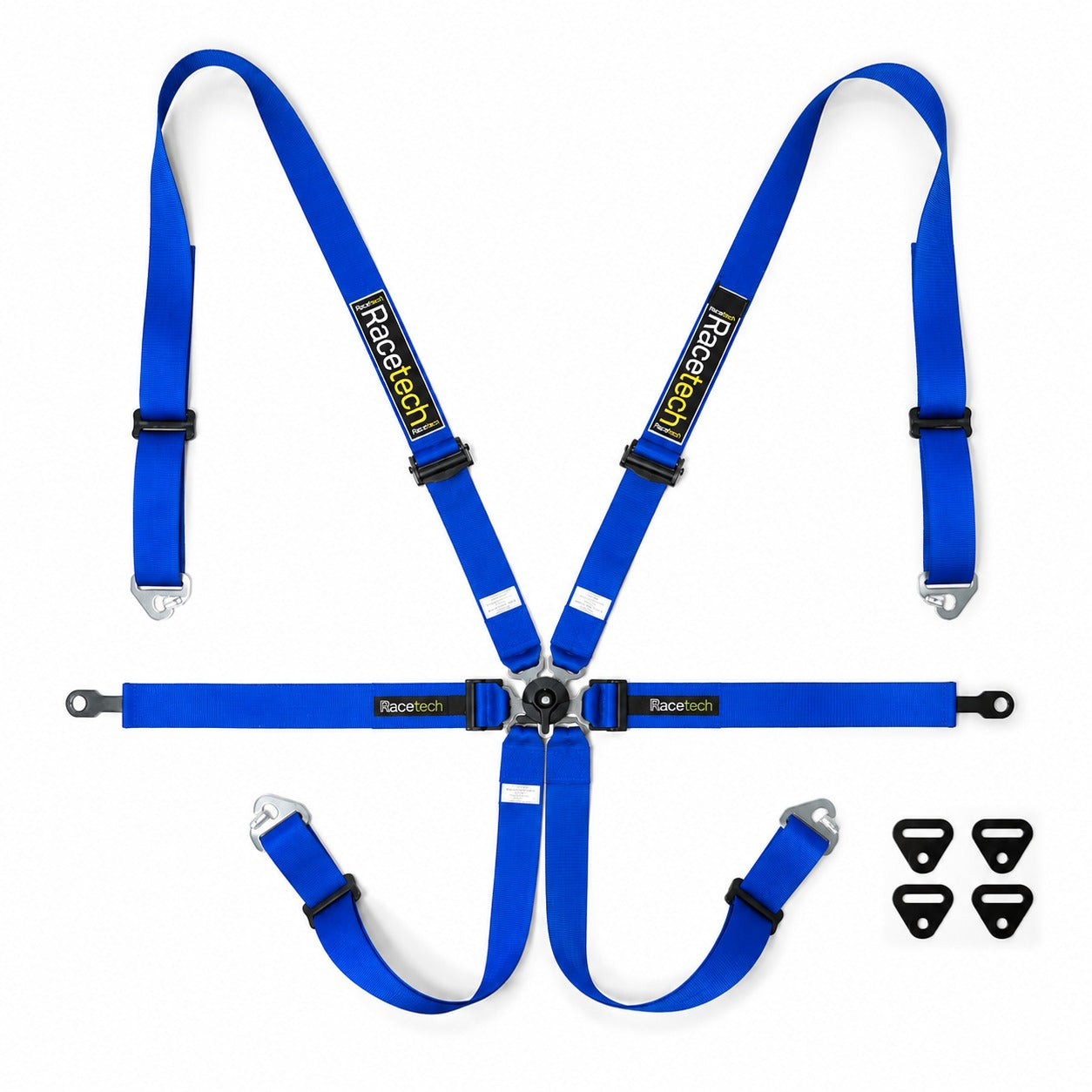 Racetech Pro International 6 Point Lightweight GT Harness Porsche Style in blue at Competition Motorsport.