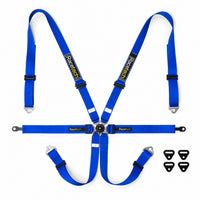 Thumbnail for Racetech Pro International 6 Point Lightweight GT Harness Porsche Style in blue at Competition Motorsport.