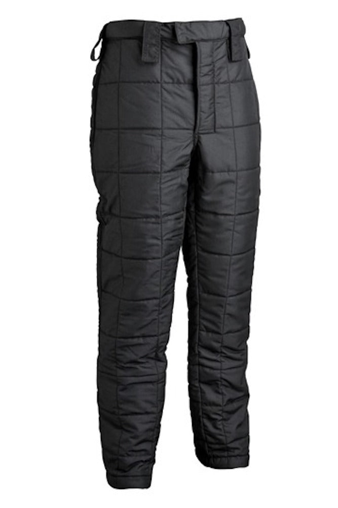 Sparco Sport Light racing pants in black with quilted construction, belt loops, and straight-leg design on a white Shopify background.