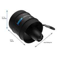 Thumbnail for Chillout Systems Revolution 4-Inch Blower top view with dimensions labeled 2