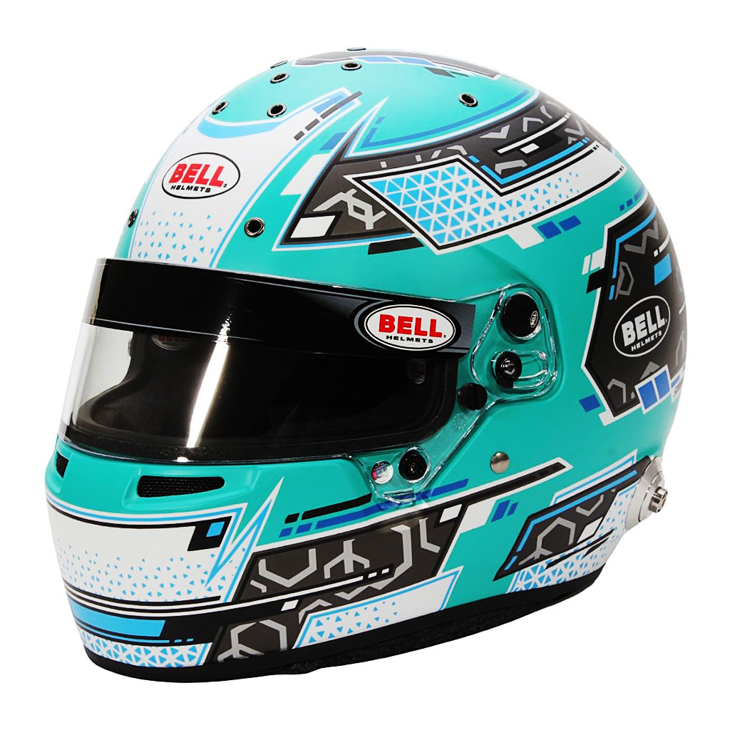 Front angled view of Bell RS7 Pro Helmet SA2025 in blue finish