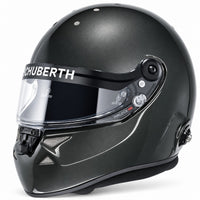 Thumbnail for SCHUBERTH SP1 Hybrid Racing Helmet in anthracite with clear Pinlock visor, front ventilation system, and aerodynamic hybrid shell, Snell SA2025 and FIA certified.