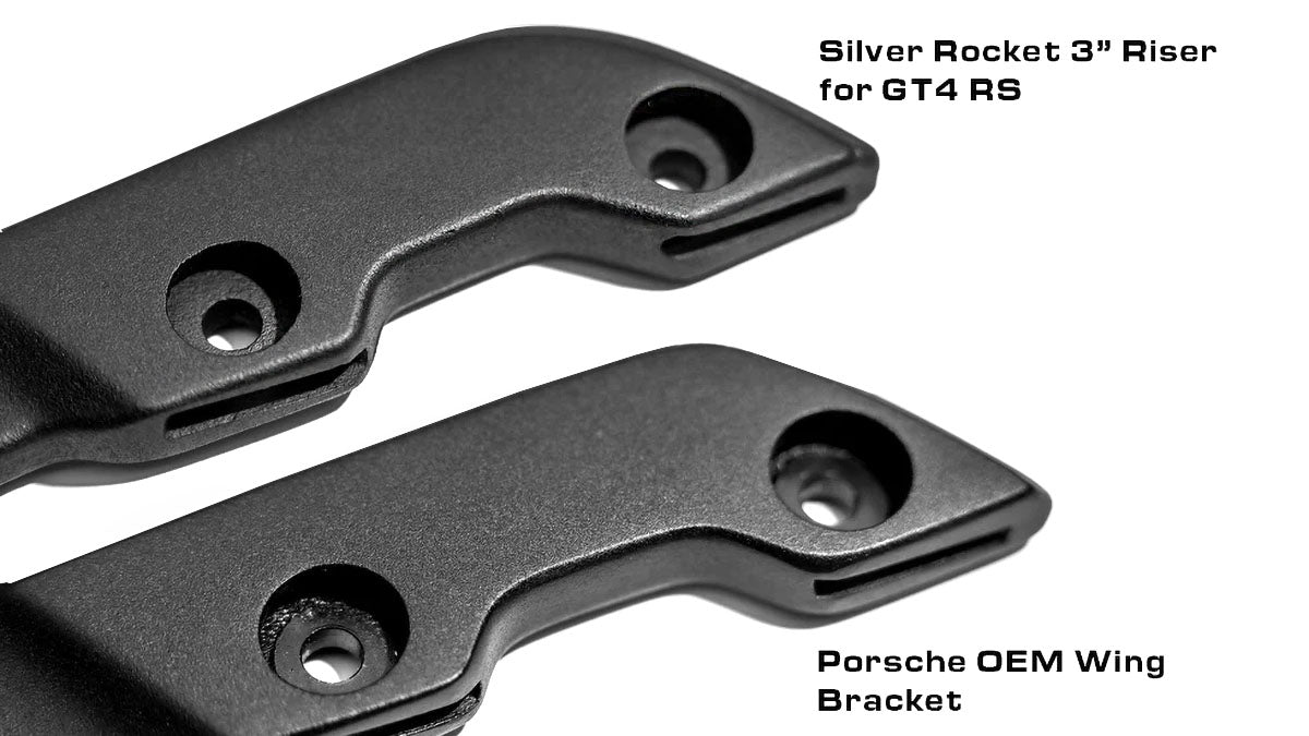 Silver Rocket GT4 RS Aluminum 3" Wing Risers (718 GT4 RS)