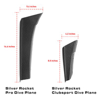 Thumbnail for Silver Rocket Dry Carbon Fiber Pro Dive Planes (Porsche 718 GT4 RS)