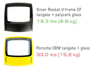 Thumbnail for Silver Rocket Dry Carbon Fiber Tailgate w Lightweight Glass (718/981 Cayman)