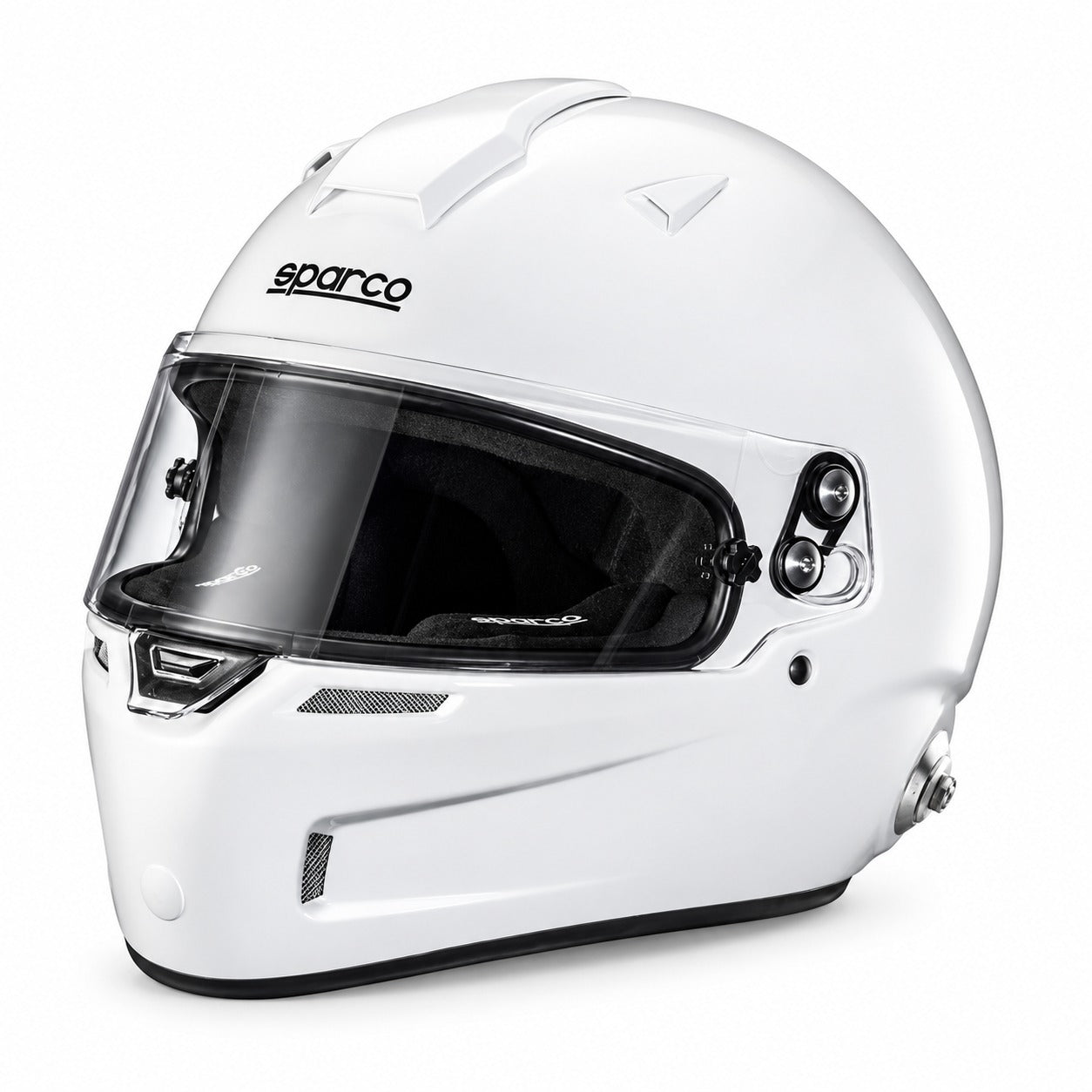 Sparco Air Pro RF-5W White Full-Face Racing Helmet – Snell SA2020 and FIA 8859-2015 Certified with Lightweight Composite Shell and Advanced Ventilation.