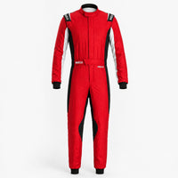 Thumbnail for Sparco Eagle 2.0 red race suit image with black and white side panels, HOCOTEX construction, and clean white background.