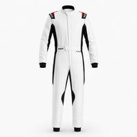 Thumbnail for Sparco Eagle 2.0 white race suit image with black side panels, HOCOTEX construction, and clean white background.