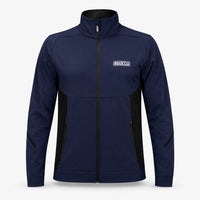 Thumbnail for Sparco full zip jacket in black and blue with front zipper and Sparco chest logo