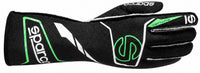 Thumbnail for Sparco Futura black and green racing glove facing right on a white background
