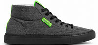 Thumbnail for Sparco Futura racing shoe in gray with fluorescent green accents, shown in a right-facing side view on a white background.