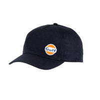 Thumbnail for Front view of Sparco Gulf Cap with black cotton fabric and woven Gulf logo patch on the crown

