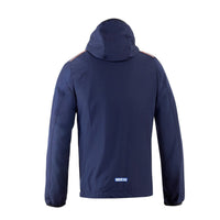 Thumbnail for Rear view of Sparco Gulf SL Windbreaker in navy with hood and subtle Sparco branding on the lower back