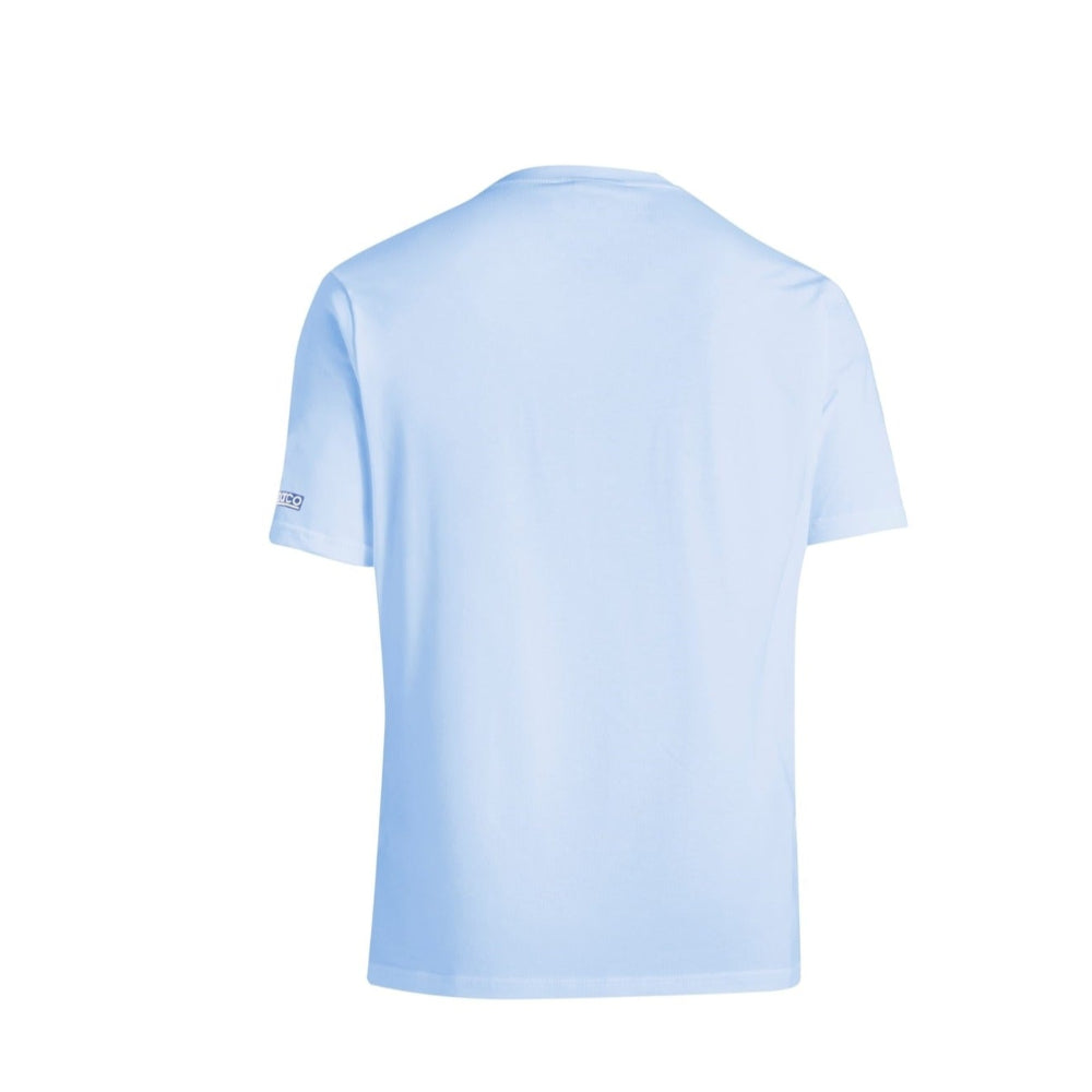 Back view of Sparco Gulf T-Shirt in celeste blue