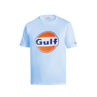 Thumbnail for Front view of Sparco Gulf T-Shirt in celeste blue with bold Gulf logo