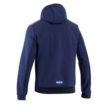 Thumbnail for Rear view of Sparco Gulf Winter Jacket showing back panel, hood, and signature Gulf racing stripe-image