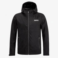 Thumbnail for Sparco Hooded Softshell Jacket black front view