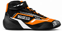 Thumbnail for Sparco K-Rock kart racing shoe in black and orange, shown in a straight right-facing side view on a white background.
