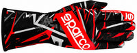 Thumbnail for Sparco K-Rookie kart racing gloves in black and red facing right on a white background