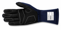 Thumbnail for Sparco Land Classic navy Nomex racing glove showing the reinforced suede palm on a white background