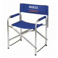 Thumbnail for Blue director's chair with Sparco & Martini Racing logos on a navy blue background