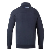 Thumbnail for Navy blue jacket with brand logo on the back against a white background