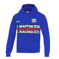Thumbnail for Blue hoodie with Martini Racing logo on a white background