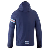 Thumbnail for Navy blue jacket with hood on a white background
