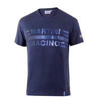 Thumbnail for Navy blue t-shirt with 'Martini Racing' text on a white background