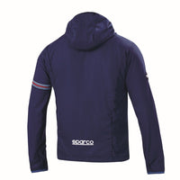 Thumbnail for Sparco Martini Windstopper Jacket navy front and rear view with embroidered logos