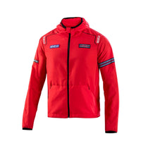 Thumbnail for Sparco Martini Windstopper Jacket red front view with Martini Racing branding and black trim