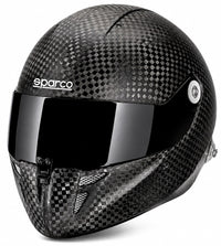 Thumbnail for Sparco Prime RF-10 Supercarbon FIA 8860-2018 racing helmet with carbon fiber shell and dark smoke visor