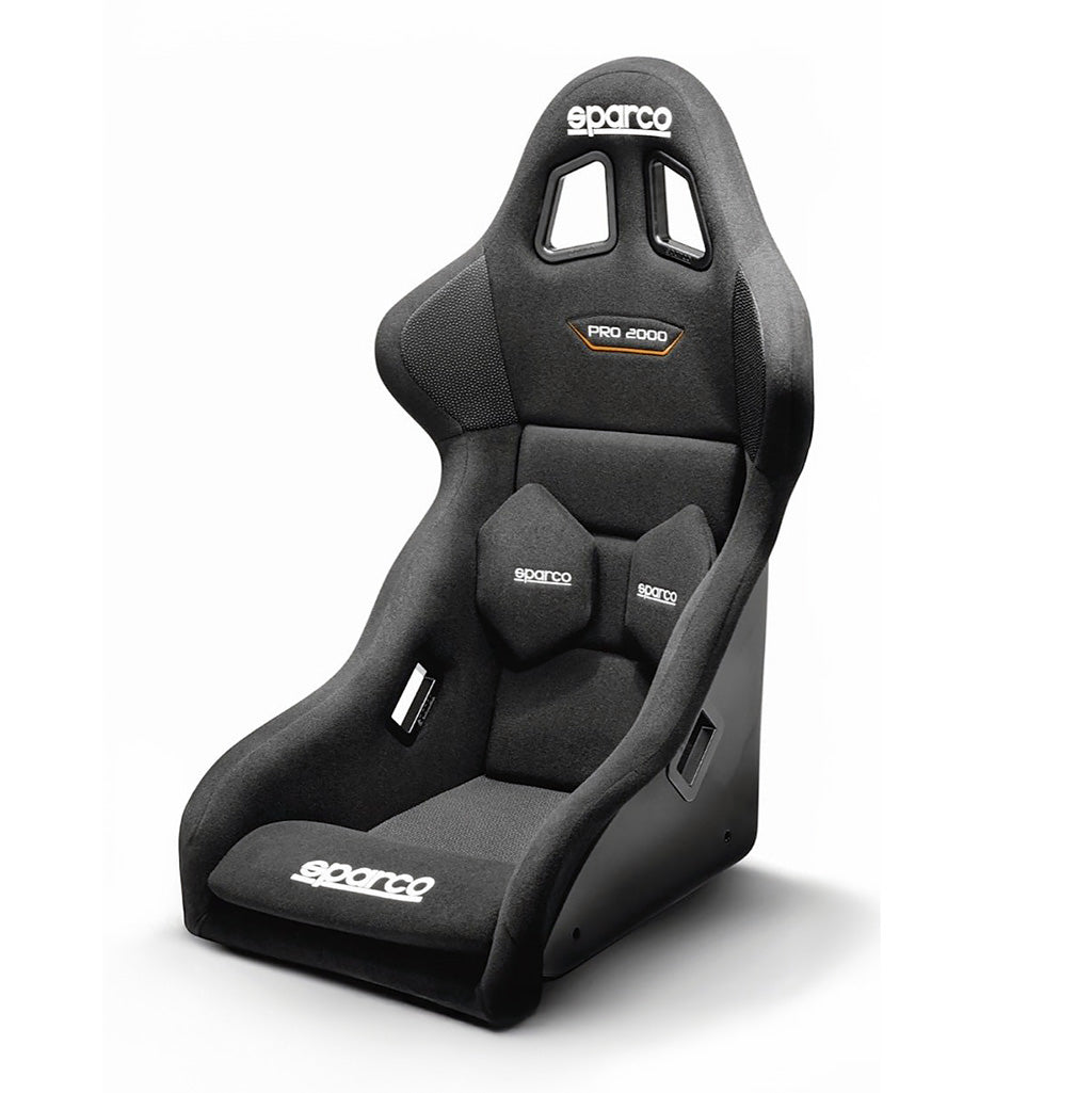 Sparco Pro 2000 QRT Gaming Seat in black with Sparco logo for esports and simulator use