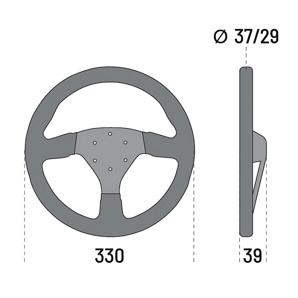 Sparco Competition R383 racing wheel ergonomic grip detail
