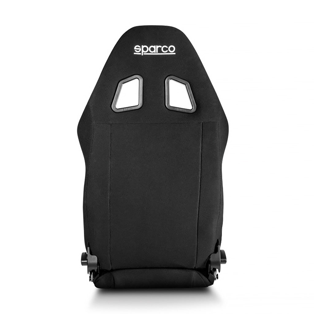 Sparco R500 racing seat with black fabric and signature side bolsters