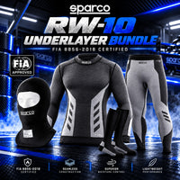 Thumbnail for Sparco RW-10 racing underlayer bundle with balaclava, shirt, pants and Nomex socks FIA 8856-2018 certified