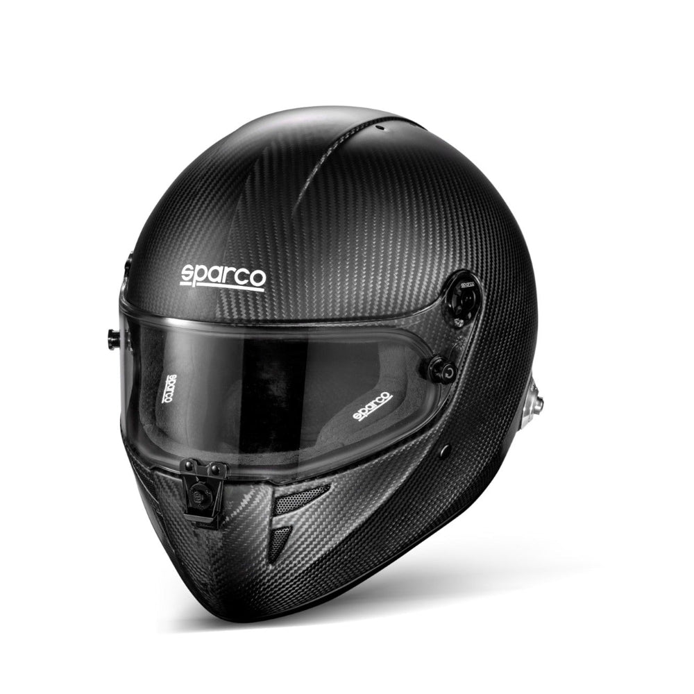 sparco stealth rf carbon fiber SA2025 helmet left profile close-up Image