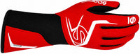 Thumbnail for Sparco Tide Nomex racing glove in red and black on a white background