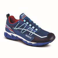 Thumbnail for Blue and red athletic shoe with 'Sparco' branding on a white background