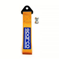 Thumbnail for Sparco racing tow strap orange with nut and bolt