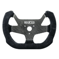 Thumbnail for Sparco F10C carbon fiber steering wheel with black rim and 'sparco' branding on a white background