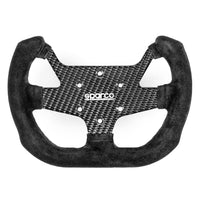 Thumbnail for Carbon fiber steering wheel with 'sparco' branding on a white background