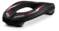 Thumbnail for Sparco K-Ring Karting Neck Collar Black/Red side view showing low-profile 360-degree karting neck support and contoured foam construction