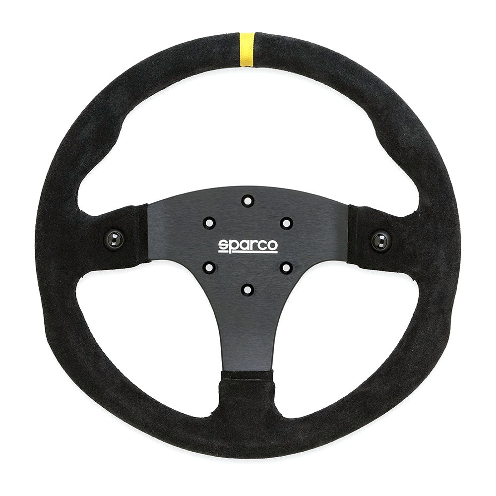 Sparco Competition R330B 330mm suede wheel with communication buttons