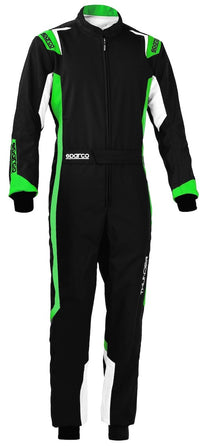 Thumbnail for sparco_thunder_kart_racing_suit_BLACK/GREEN_FRONT-IMAGE