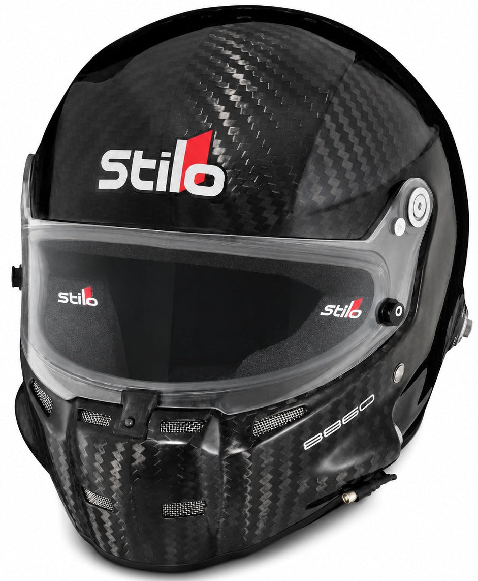Stilo ST5 GT 8860-2018 carbon fiber racing helmet front-left product image on white background