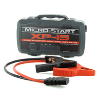 Thumbnail for  Heavy-duty jumper clamps with black and red cables alongside USB and inflator hoses, displayed on a white background